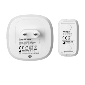 DZWONEK BEZPRZEWODOWY PELA AC VIRONE DB-7/W 300m